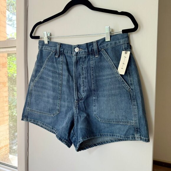 NWT Citizens of Humanity Frances Denim Jean Shorts in Coastal Blue 27 - Picture 5 of 15